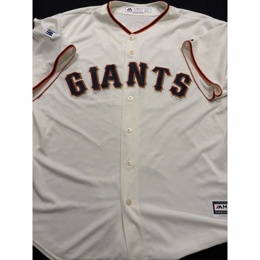 San Francisco SF Giants 2014 World Series Champions Cream Jersey Sz XXL MLB